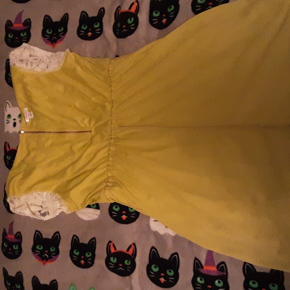 Xhilaration lace overlay Lime Green Dress Target Juniors XL Womans Large Formal - Picture 10 of 10